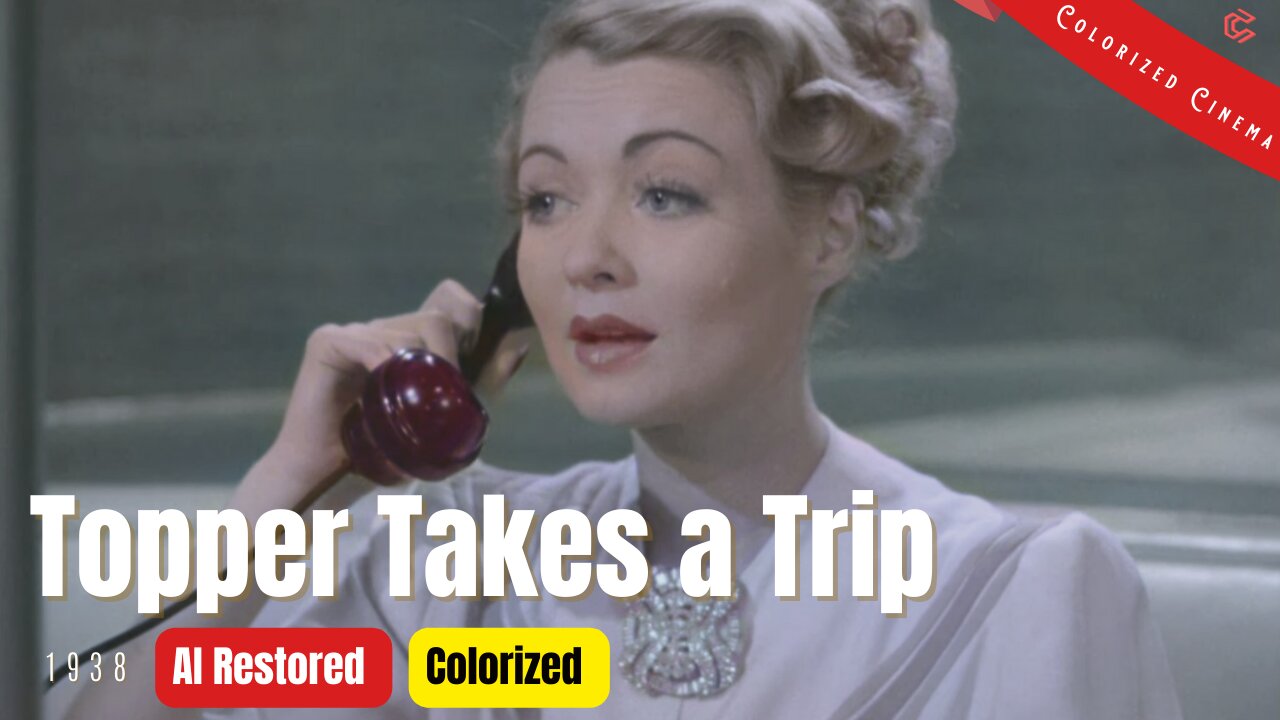 Topper Takes a Trip (1938) | Colorized | Subtitled | Constance Bennett | Supernatural Comedy