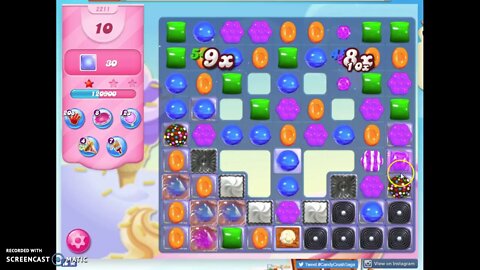 Candy Crush Level 2211 Audio Talkthrough, 3 Stars 0 Boosters