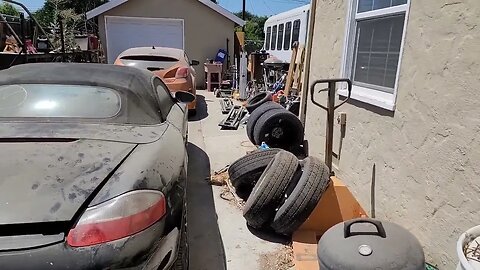 moving everything around in the California heat...