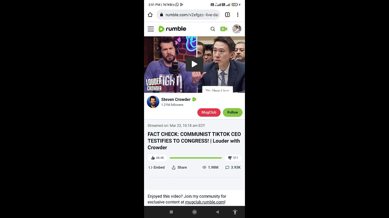 Tik Tok CEO Shou Chew is testifying in front of Congress right now!
