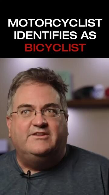 motorcyclist identifies as bicyclist 🤣😂😆🤣😆