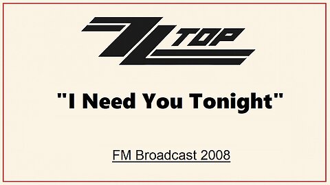 ZZ Top - I Need You Tonight (Live in France 2008)