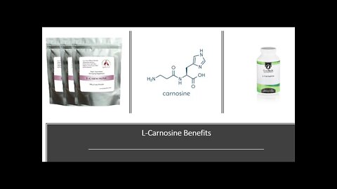 L Carnosine - Anti Aging, Cold & Flu Protection and Energy Booster