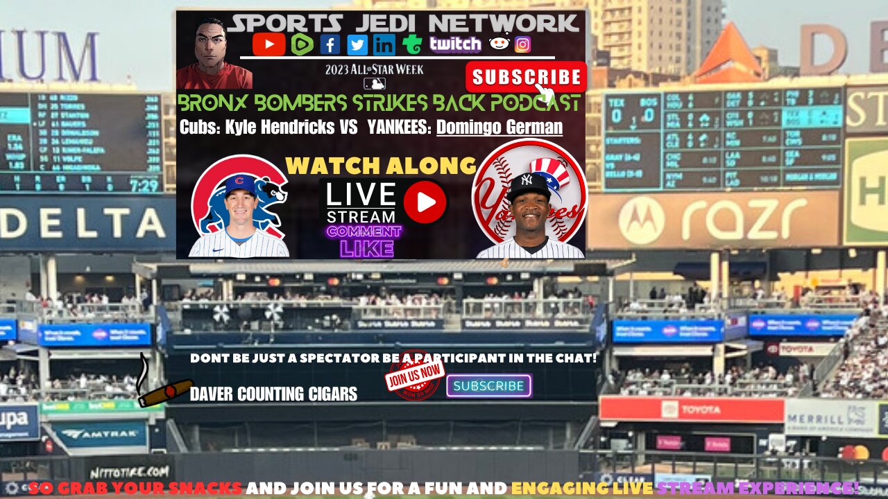 ⚾NEW YORK YANKEES vs Chicago Cubs Live Reaction | WATCH ALONG |FEEL THE FORCE!