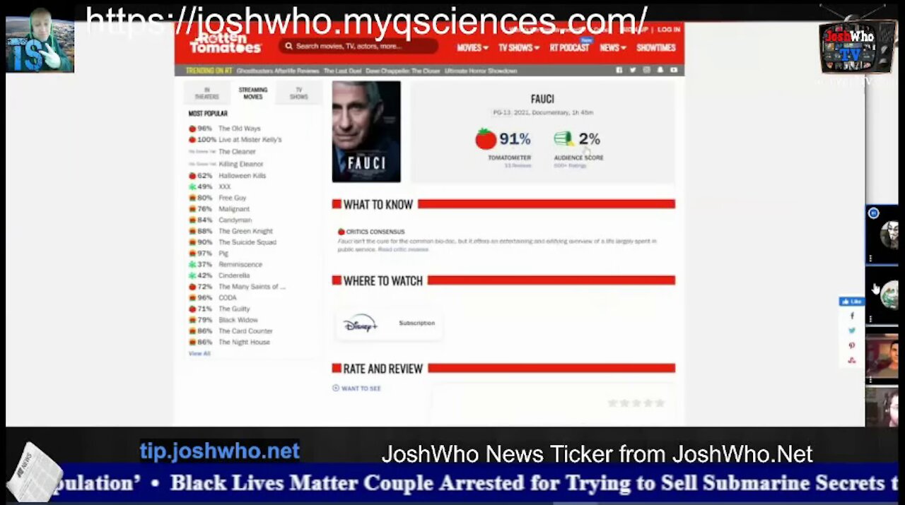 Dr. Anthony S. Fauci Documentary Sucks and the World So fare Agrees