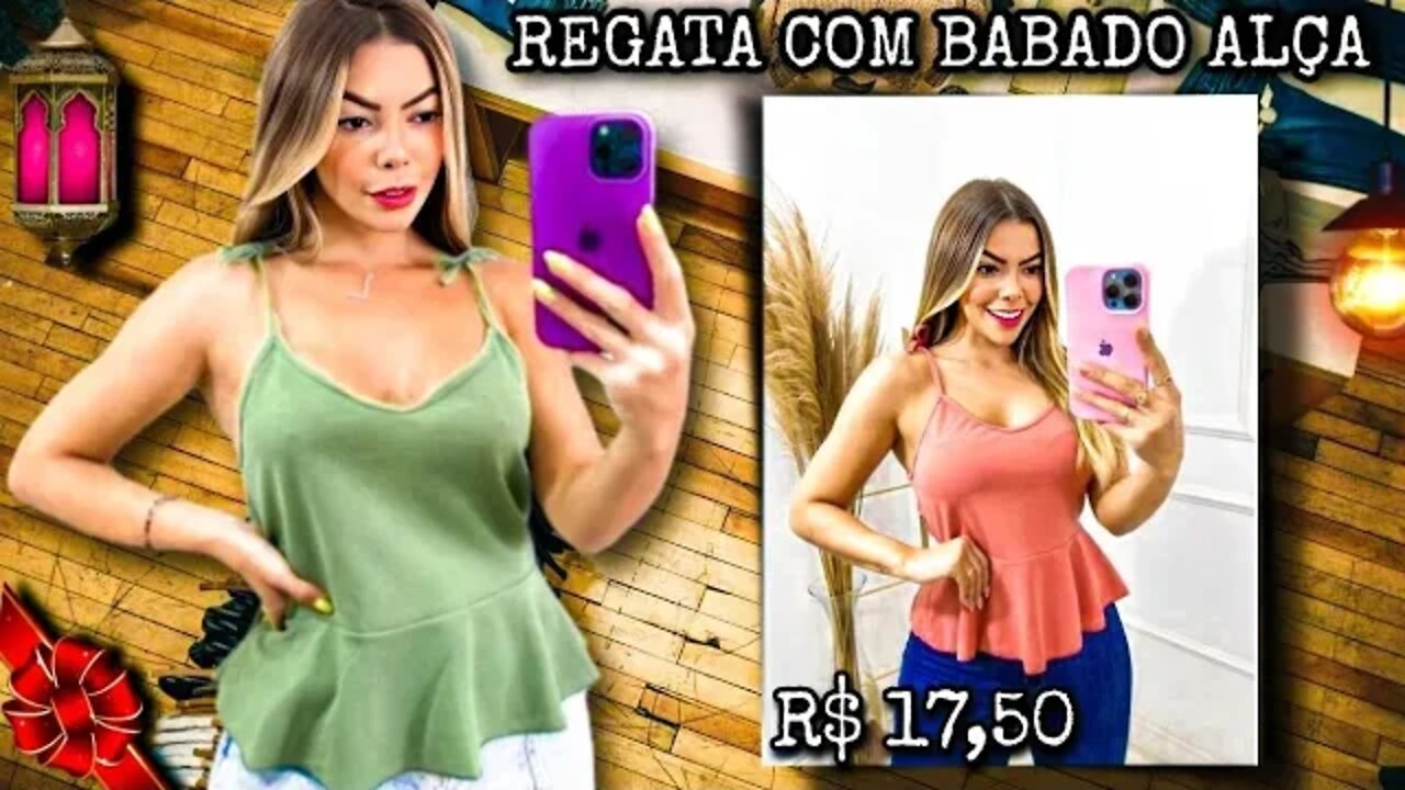 Regata Lisa Vem Menininha Com Babado Alça De Amarração 2022/@shopee