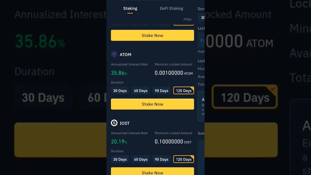 ATOM BINANCE EARN STAKING CRYPTO PASSIVE INCOME #staking #atom #stakingrewards #binanceearn #altcoin