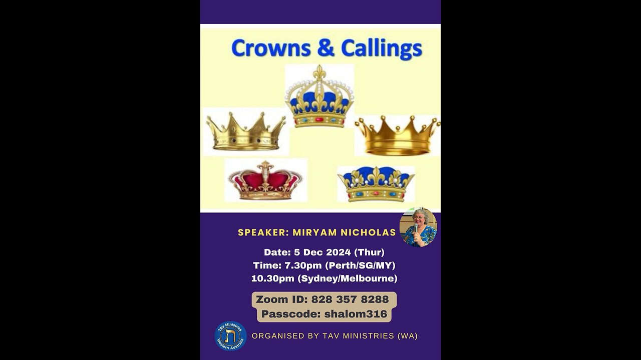 Crowns and Callings, by moreh Miryam Nicholas.