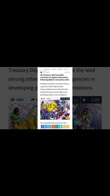 The United State Department of the Treasury has Demanded to Public #cryptomash #cryptomashnews