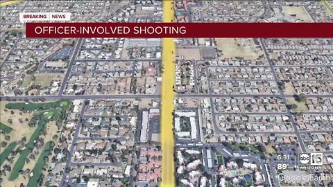 Search for driver after police shooting near Country Club and McKellips