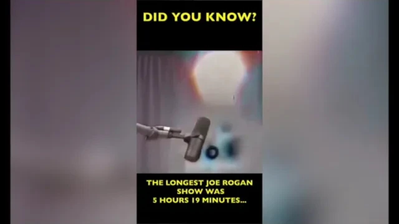 Fun Fact about the Joe Rogan Show