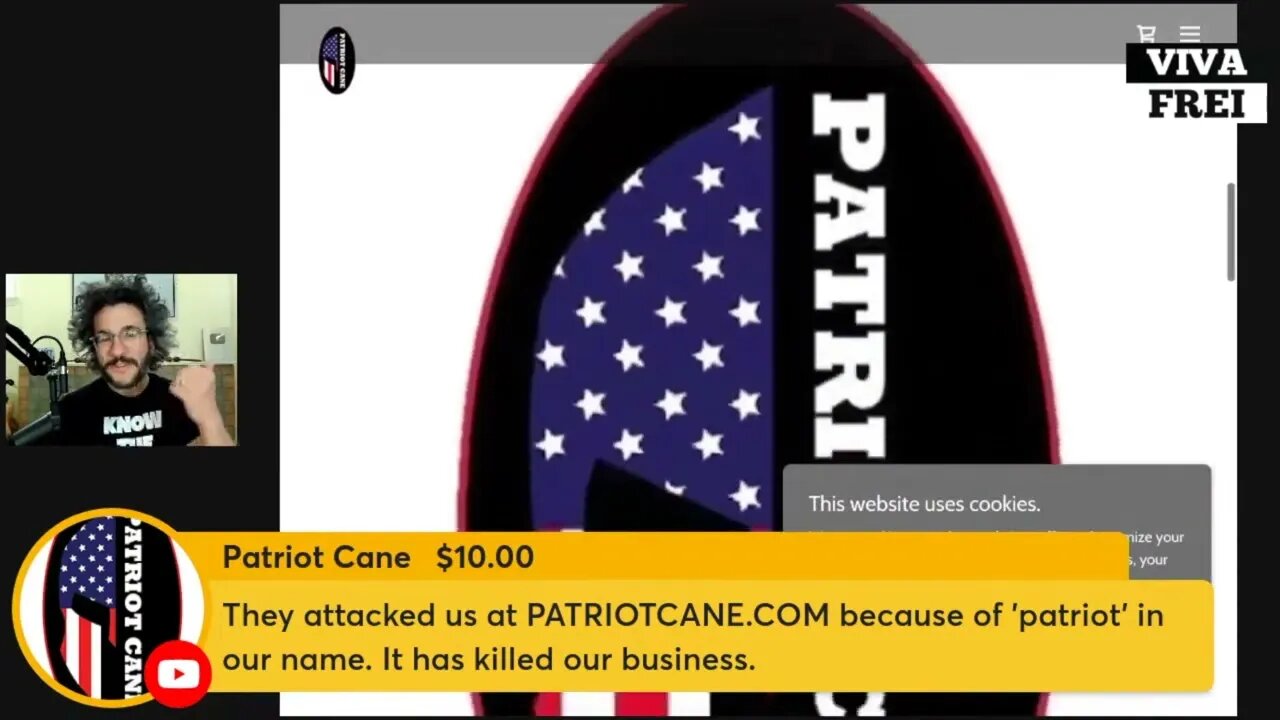 Patriot Cane on @thevivafrei The man, the myth, the legend.