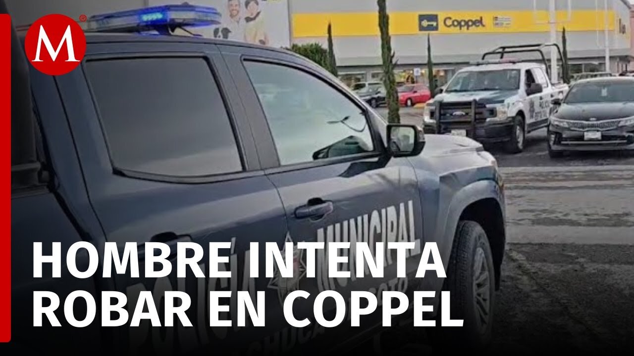 Empleados detienen a presunto fardero cuando intentaba escapar en tienda Coppel en Pachuca