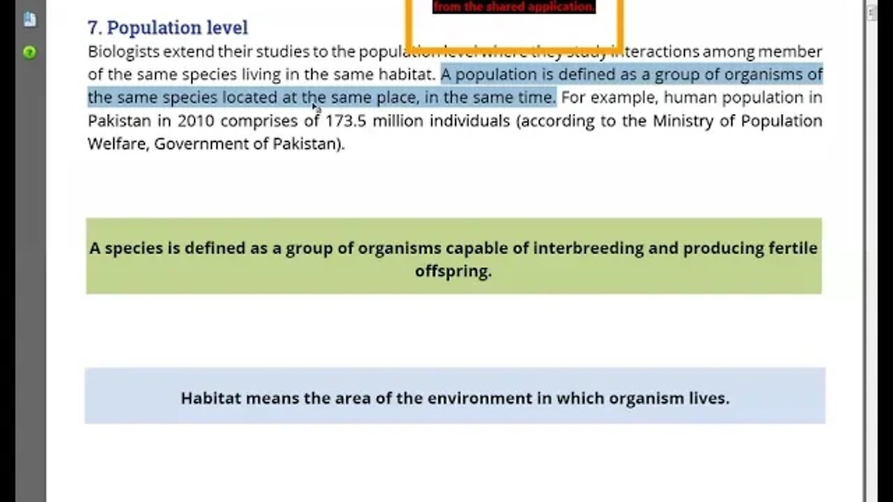 8th Bio Levels of organizations Lec 4