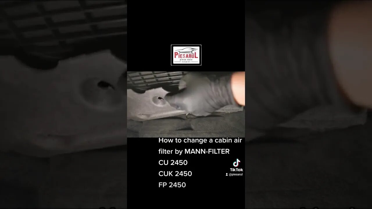 How to change a #cabin #air #filter by #MANN-FILTER #CU 2450 #CUK 2450 #FP 2450 #piesarul