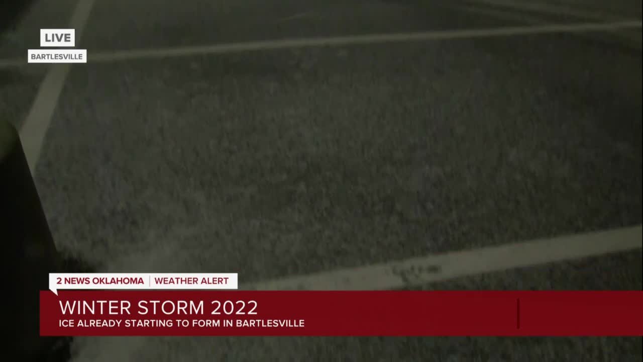 Kaitlyn Rivas: LIVE with snow falling in Bartlesville