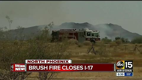 Brush fire forces closures on I-17, Loop 303