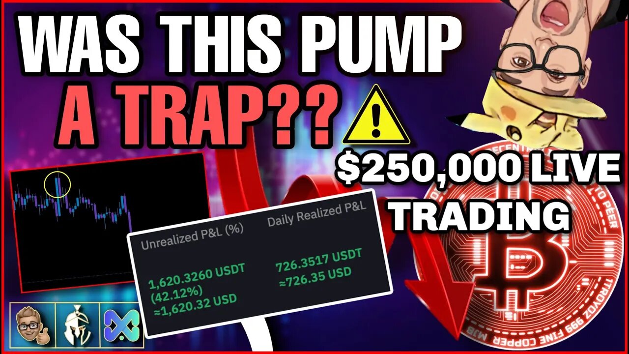 $250,000 BTC SHORT | $7,000 PROFIT TAKEN ON STREAM | TARGETS & ANALYSYS