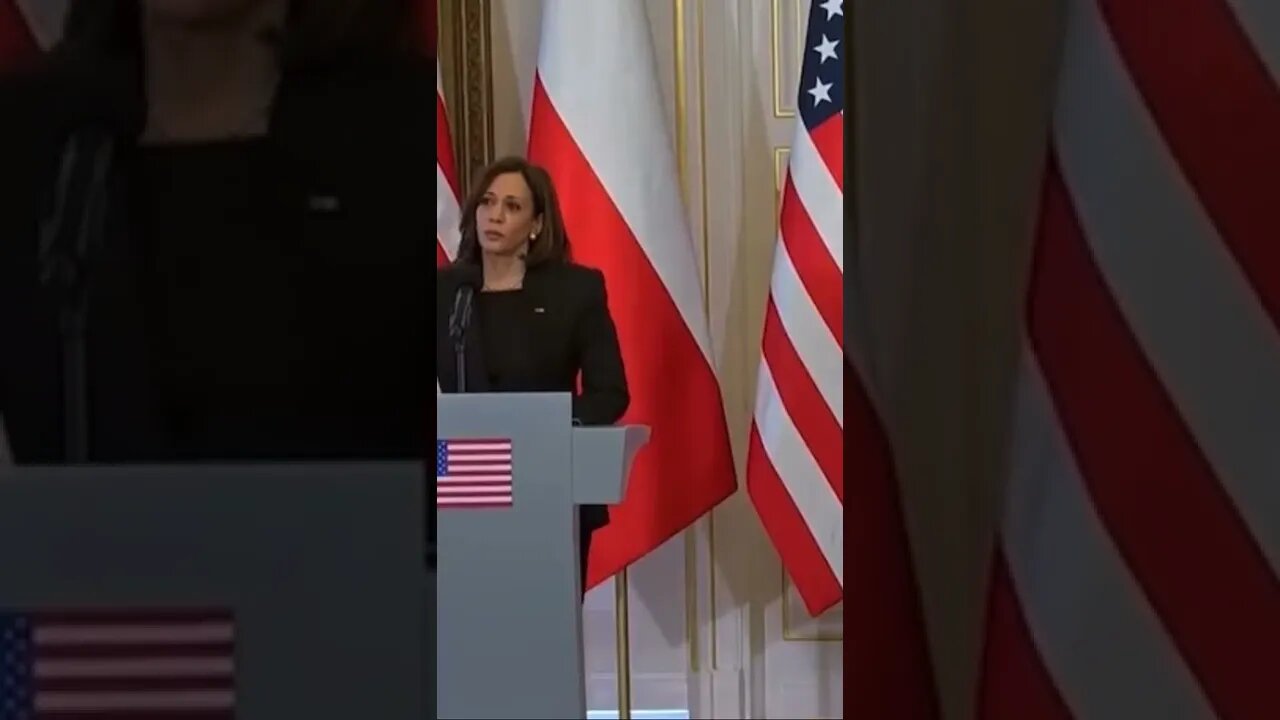 Kamala Harris Starts Laughing When Asked About Ukrainian Refugees