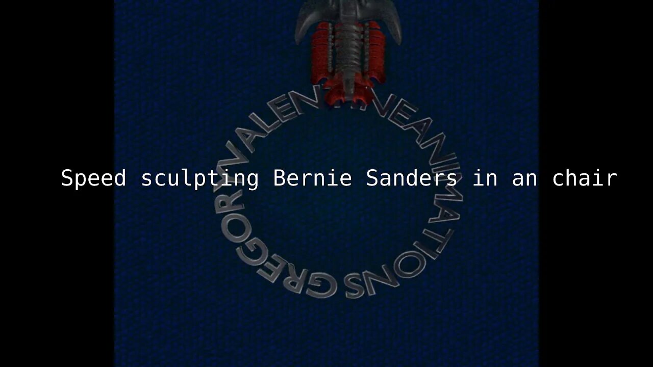 Speed Sculpting Bernie Sanders with Mittens on a Chair(6) Gregory Valentine Animations