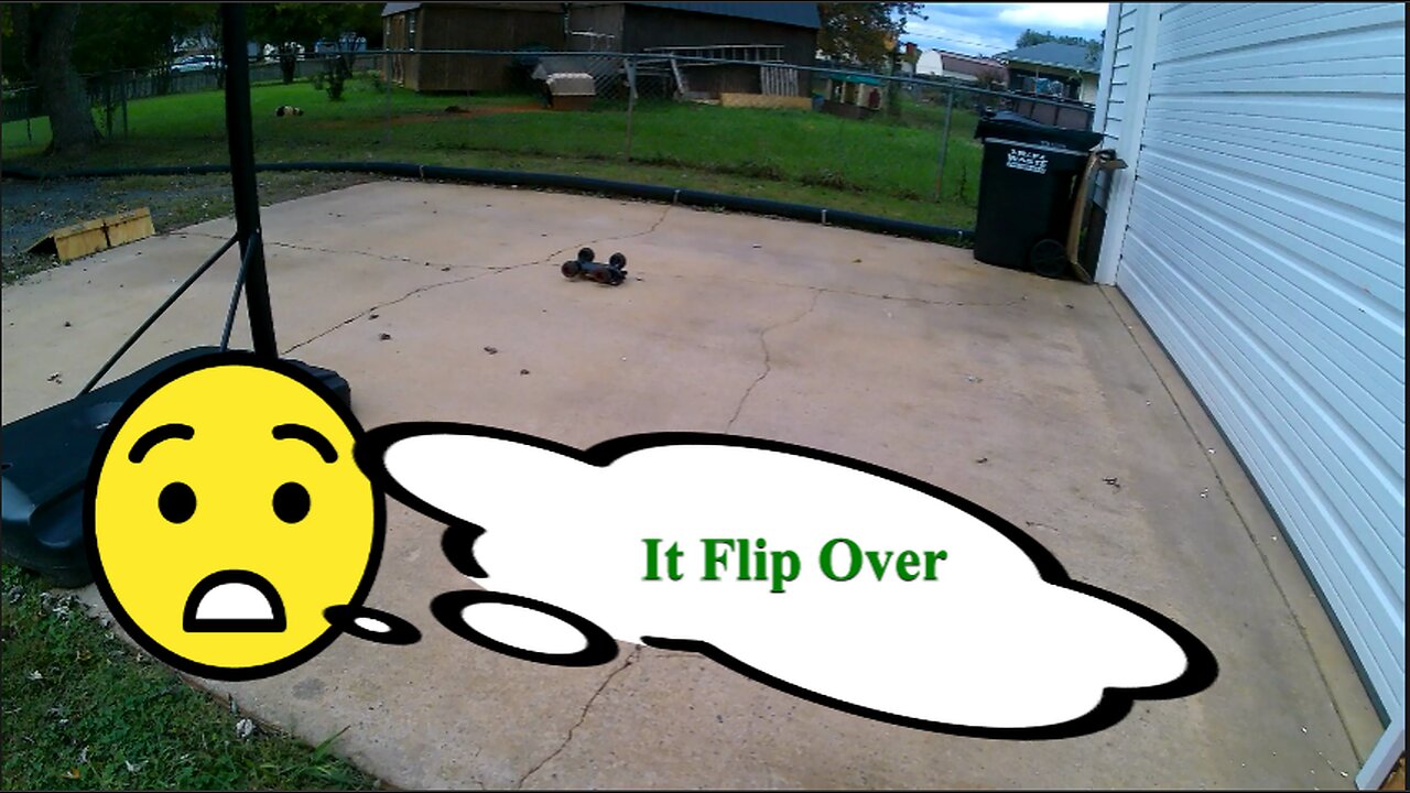 RC Dragon On Road & Jumping Ramps In The Back Yrad