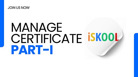How to Manage Certificates in iSkool ERP 2025 - Part 1