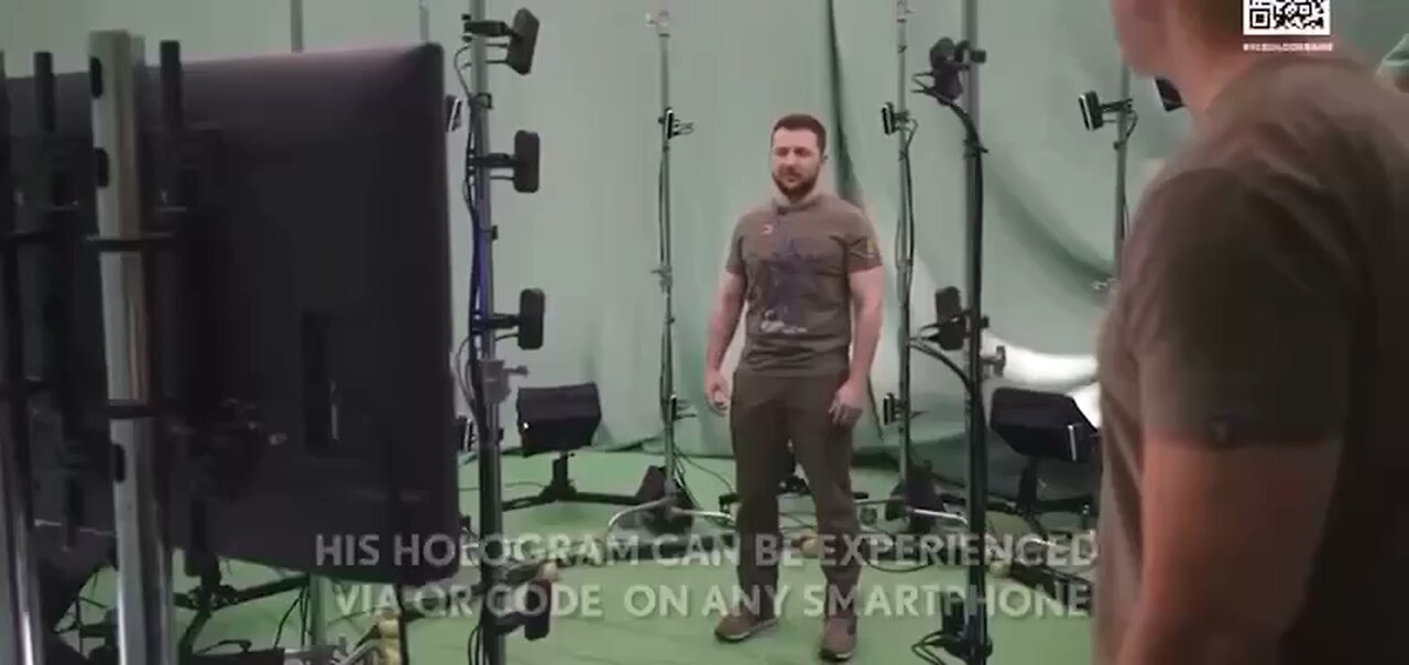 Zelensky using holograms..