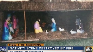 Nativity scene destroyed by fire in Frederick