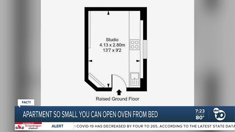 Fact or Fiction: Apartment so small you can open the oven from bed?