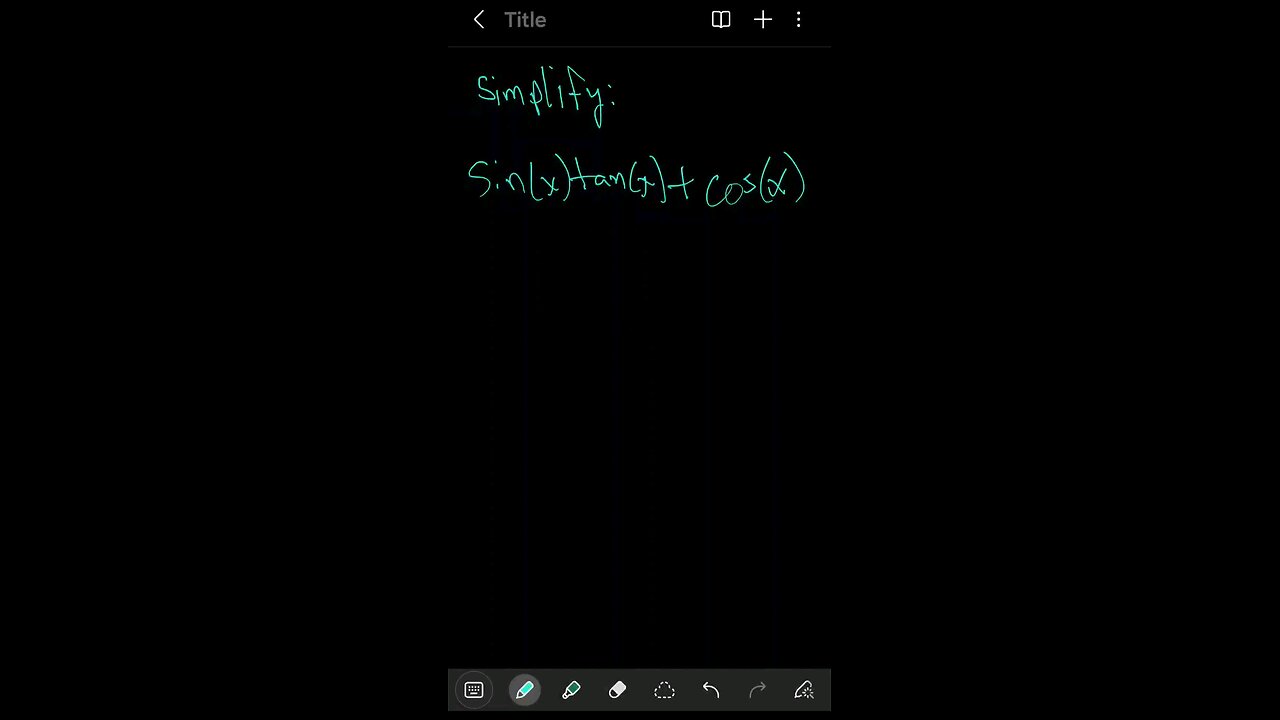 Simplify trigonometric expression