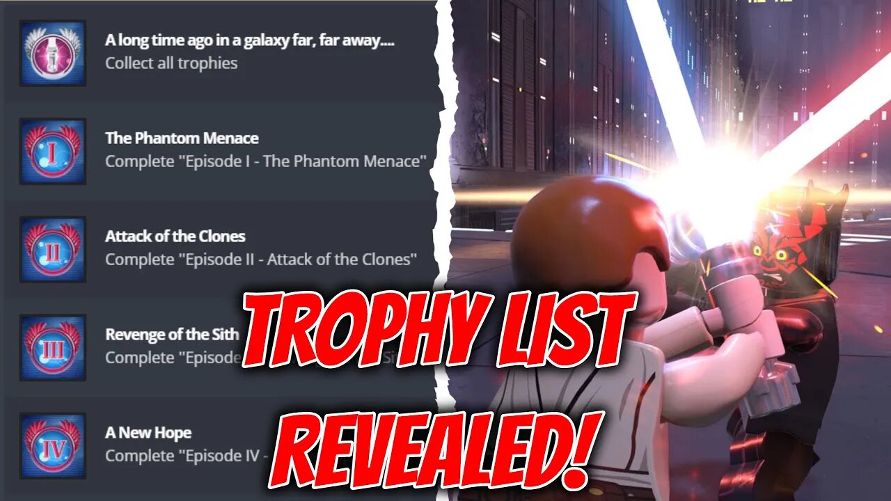 LEGO Star Wars: The Skywalker Saga Trophy List REVEALED - A HUGE Game