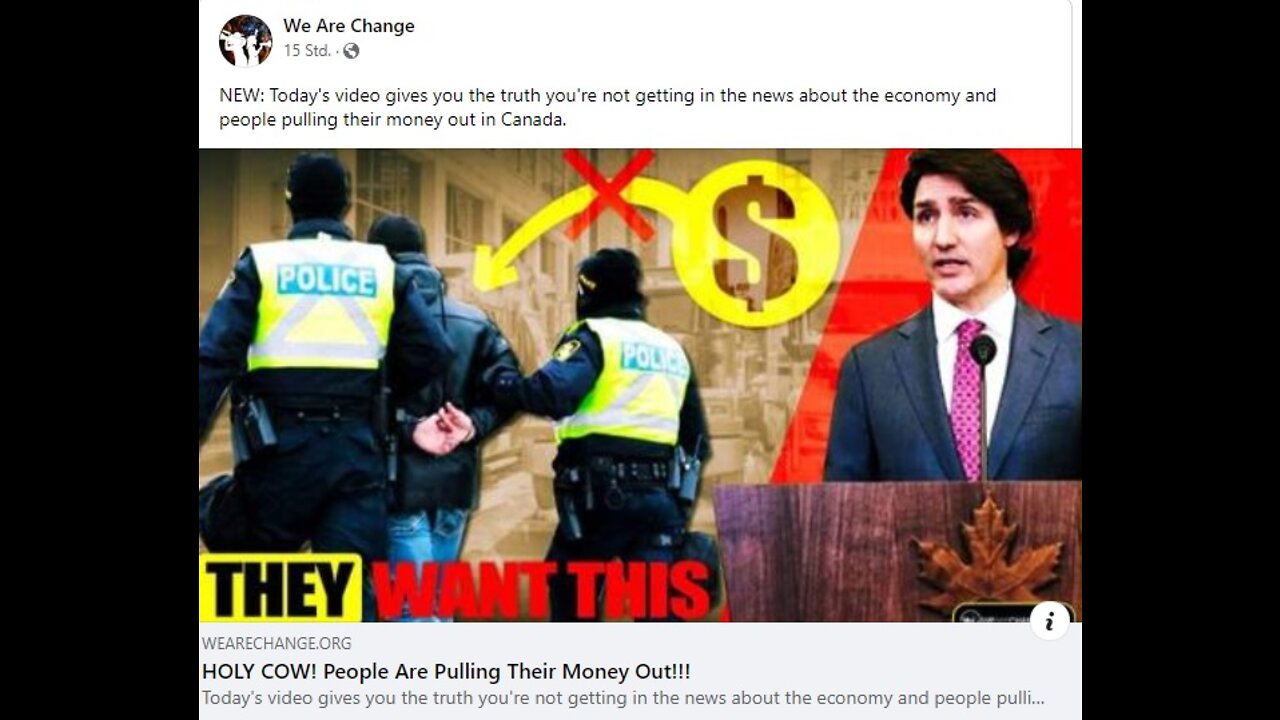 CANADA: HOLY COW! PEOPLE ARE PULLING THEIR MONEY OUT!!!