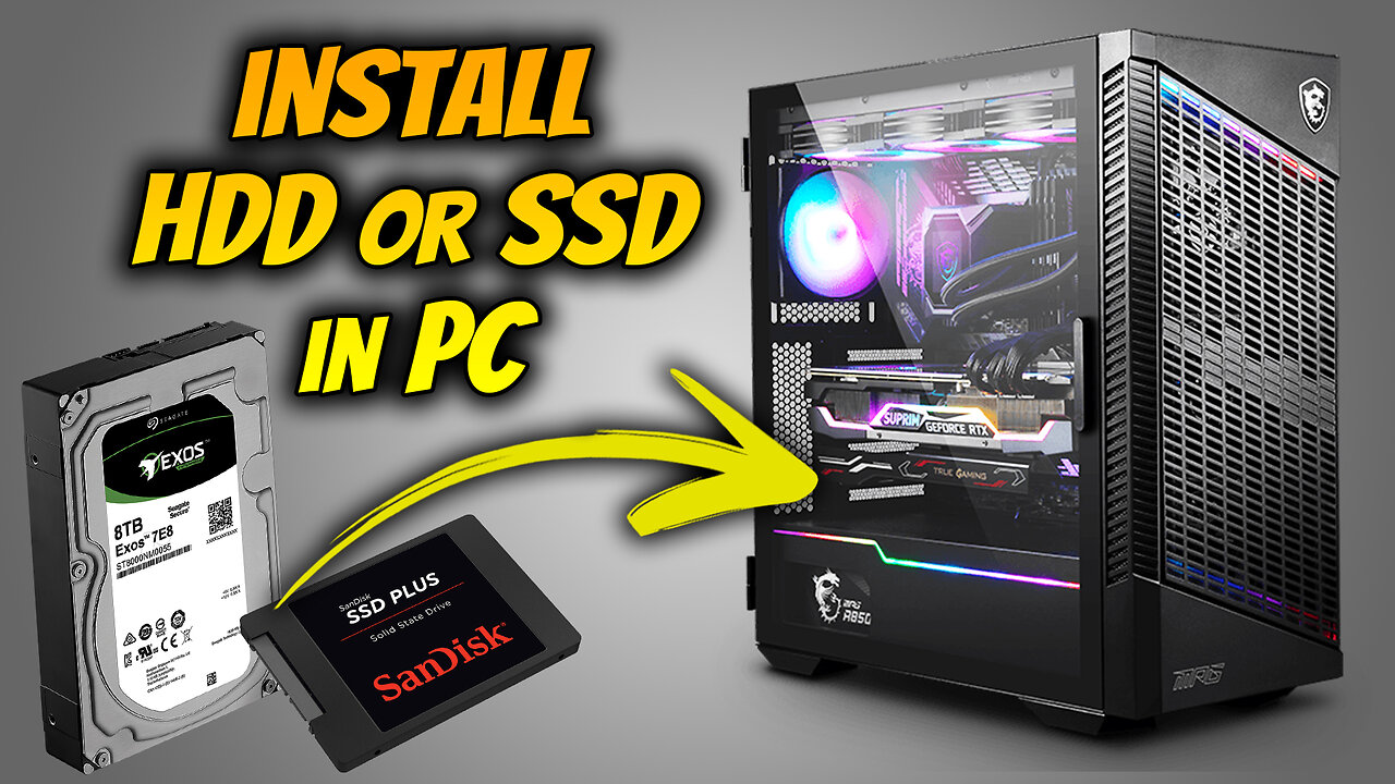 How to install SSD or HDD in a PC