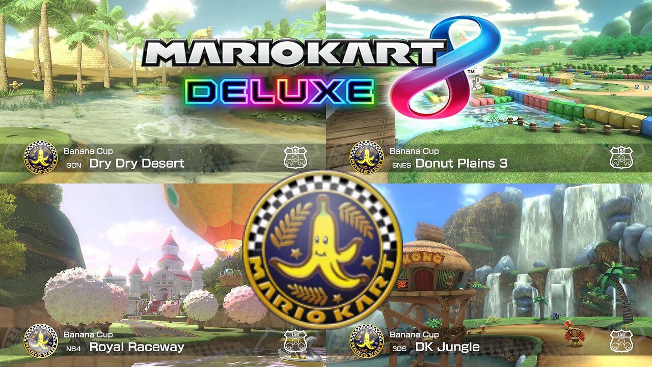 Mario Kart 8 Deluxe 150cc Banana Cup 150cc Playthrough (Nintendo Switch)