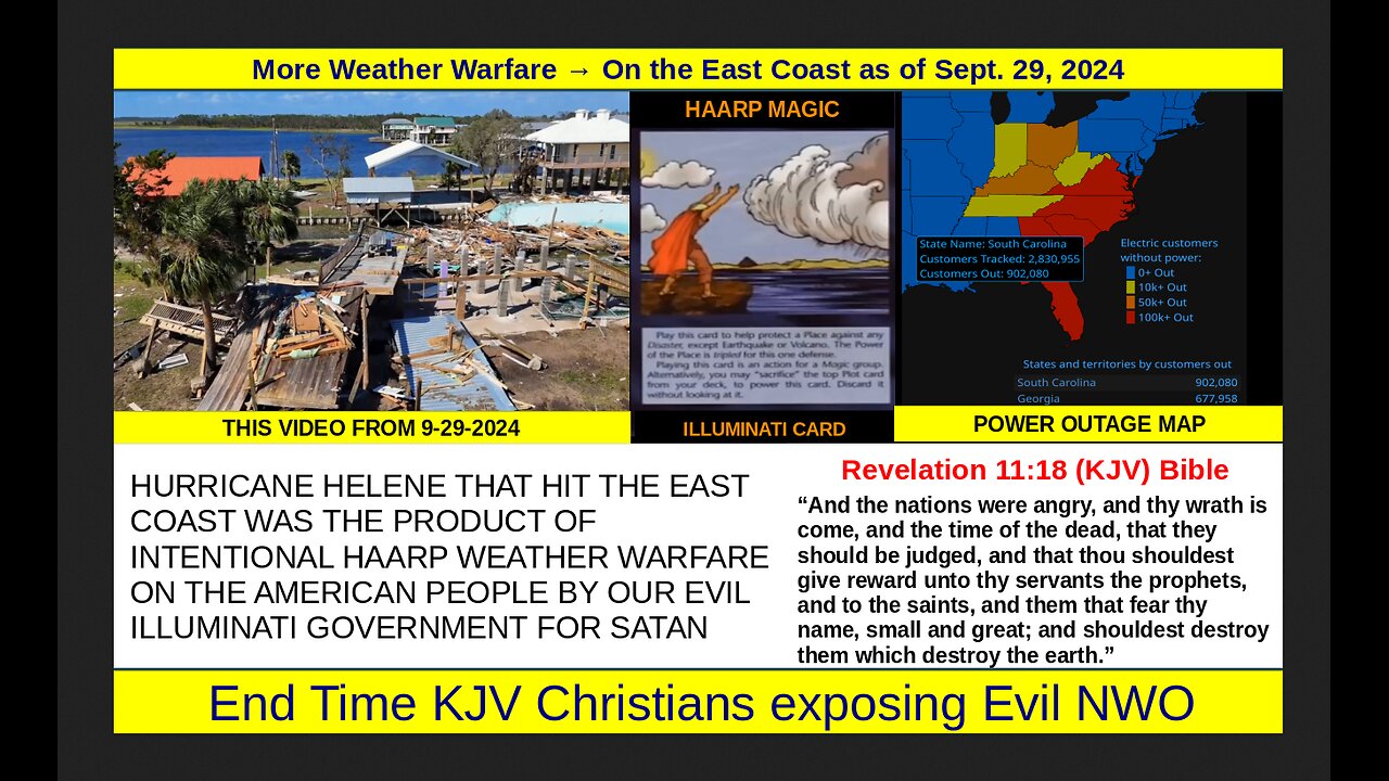 More Weather Warfare → On the East Coast as of Sept. 29, 2024