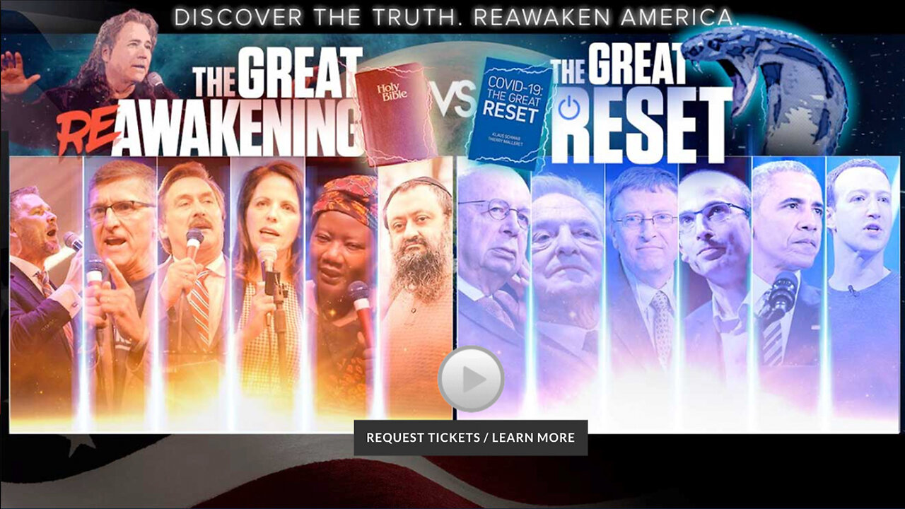 ReAwaken Tour Documentary | Watch the Great Reset vs. the Great ReAwakening Documentary for FREE TONIGHT Featuring: General Flynn, Mike Lindell, Mel K, & Team America At: TimeToFreeAmerica.com + 491 Tickets Remain for Tulare (Dec. 15-16)