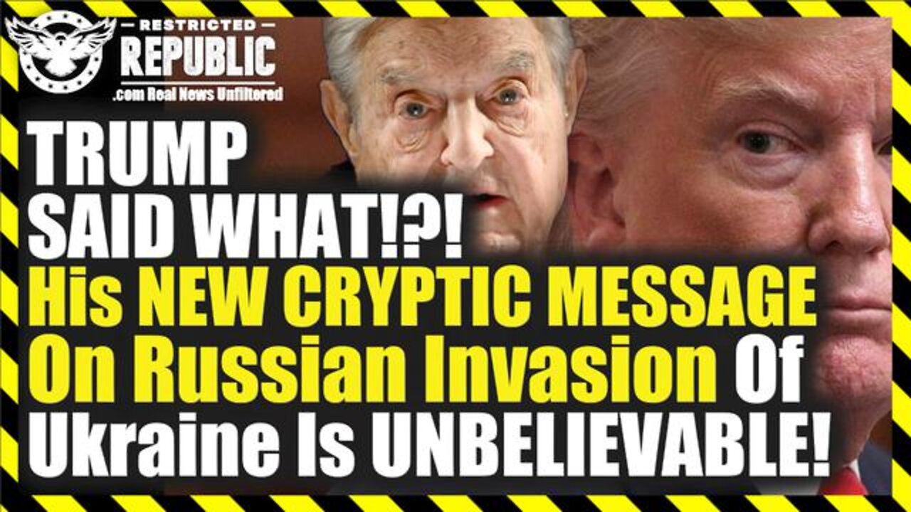 RUSSIAN vs UKRAINE! WHAT DID TRUMP JUST SAY!? - PATRIOT MOVEMENT