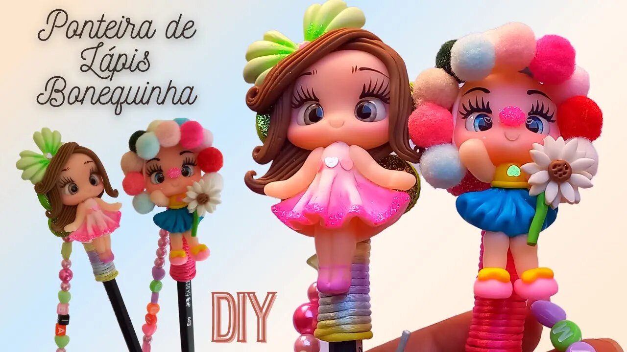 PONTEIRA DE LÁPIS BONEQUINHA! PENCIL DECORATION! FAÇA, VENDA, OU DÊ DE PRESENTE!