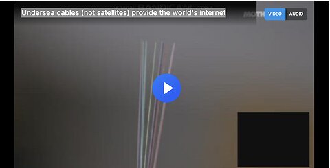 Undersea cables (not satellites) provide the world's internet