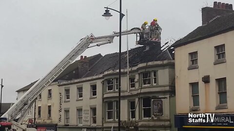 Fire at the Leopard pub in Burslem (23-01-2022)