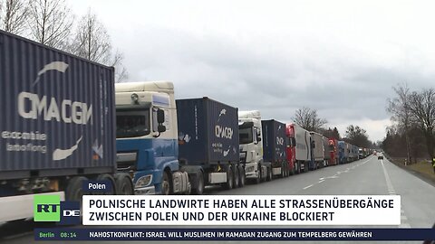 Selenskij: Blockade polnischer Bauern überschreitet moralische Grenzen