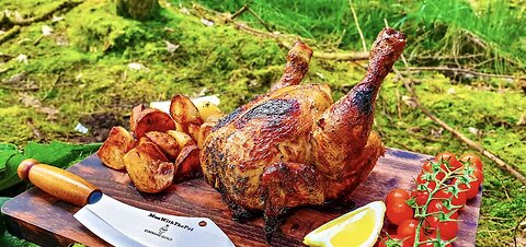 🔥Whole chicken prepared in the forest🍴