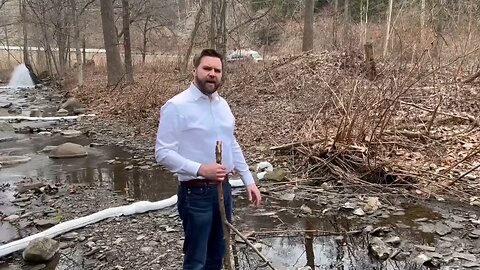 Senator JD Vance, visits near East Palestine Ohio