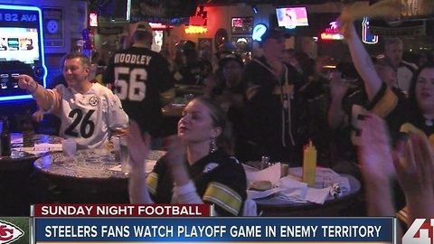 Steelers fans watch playoff game in enemy territory