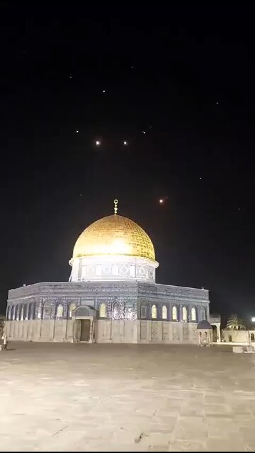 View from the Dome of the Rock tonight.
