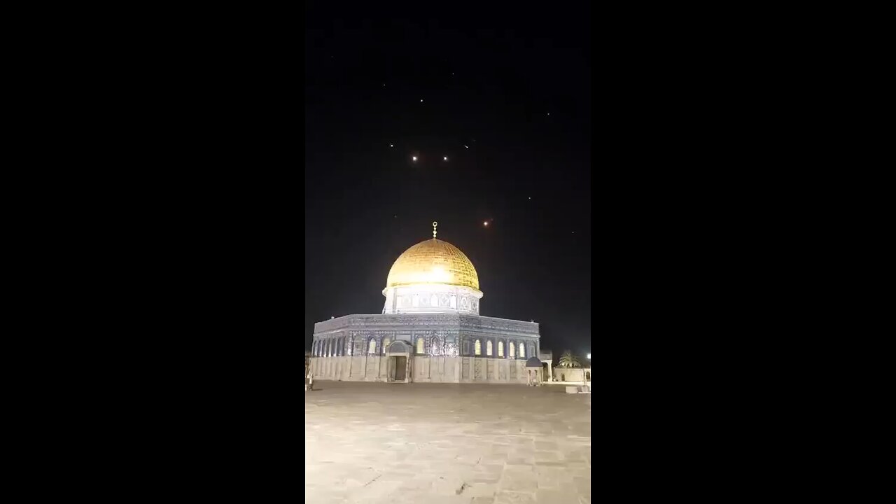 View from the Dome of the Rock tonight.