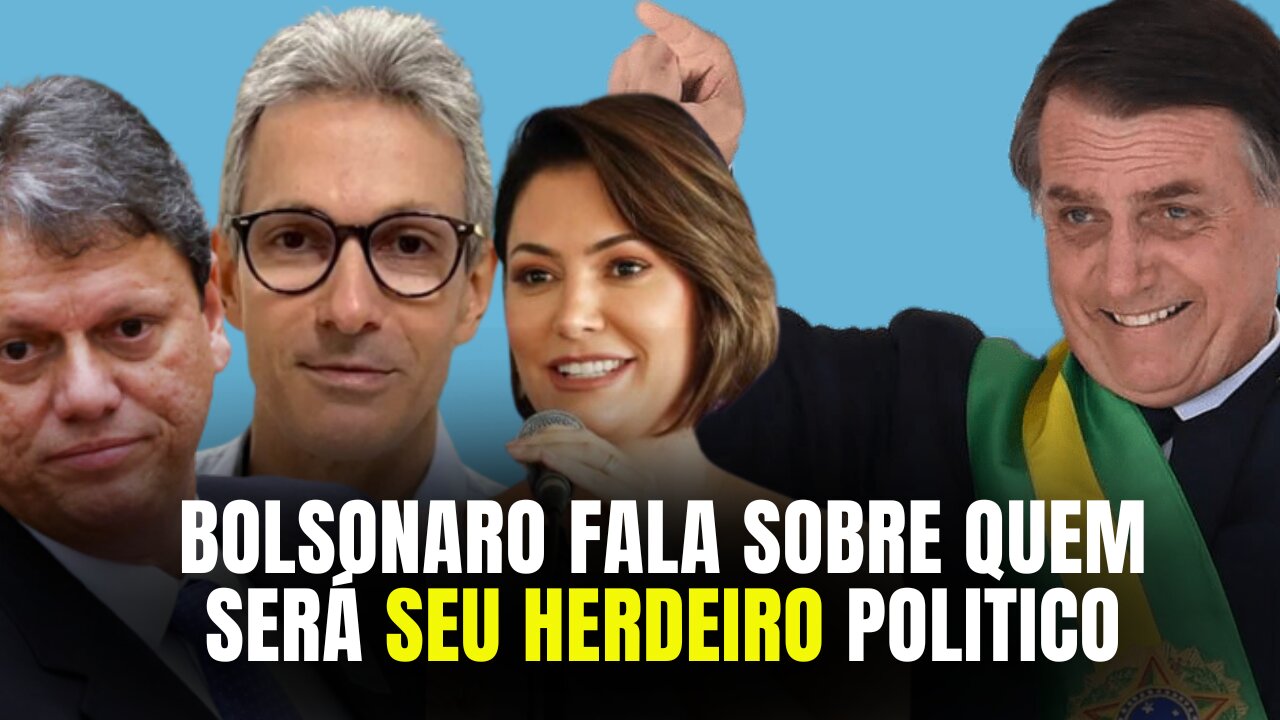 BOLSONARO RESPONDE se apoiaria Zema, Michelle ou Tarcísio para presidente.