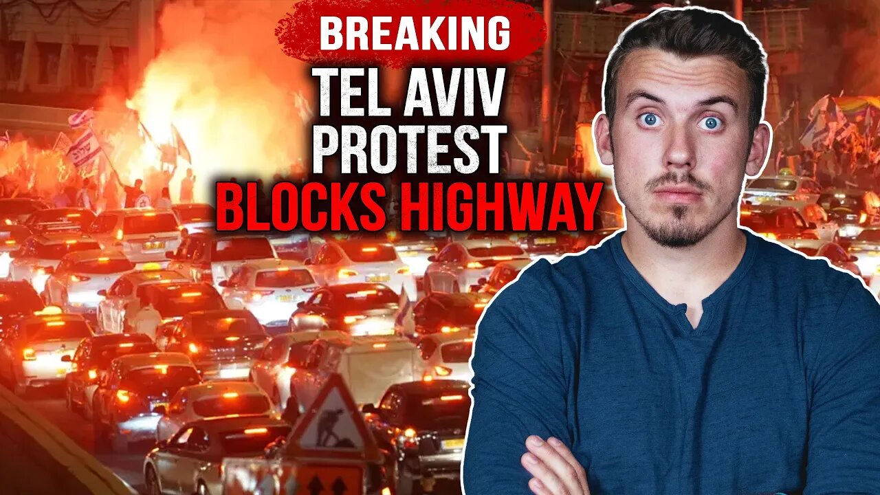 130,000 Israeli Protesters BLOCK OFF Main Highway in Tel Aviv