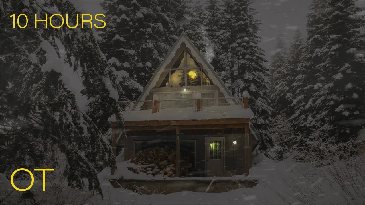 Blizzard at the Cottage| Howling wind and blowing snow for Relaxing| Study| Sleep| Winter Ambience 3