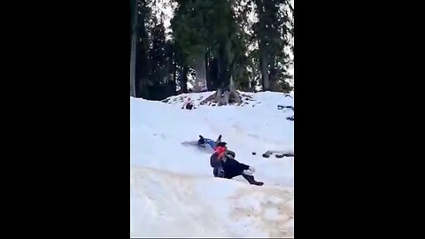 Snow slide...